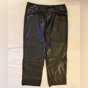 Black Faux Leather Pants